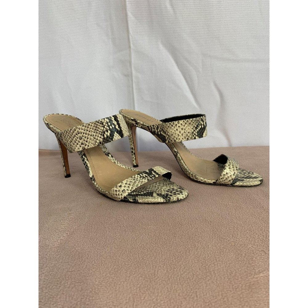 Schutz Strappy Heels Snake Skin Brazil SZ 9.5